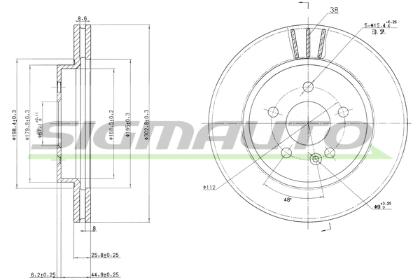 Brake Disc (DBB036V)
