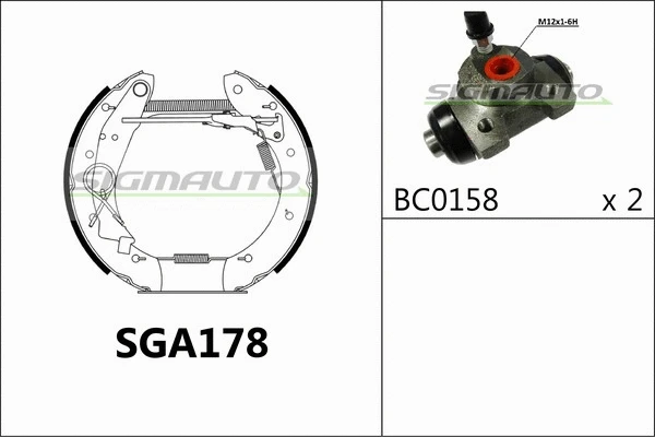 Brake Shoe Set (SGA178)
