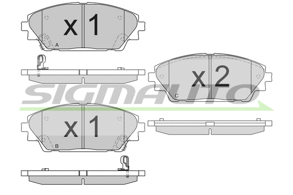 Brake Pad Set, disc brake (SPB556)