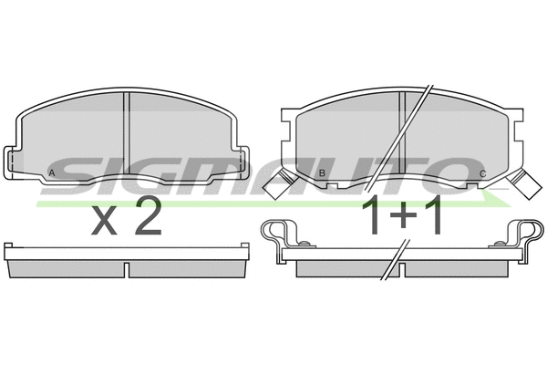 Brake Pad Set, disc brake (SPA307)