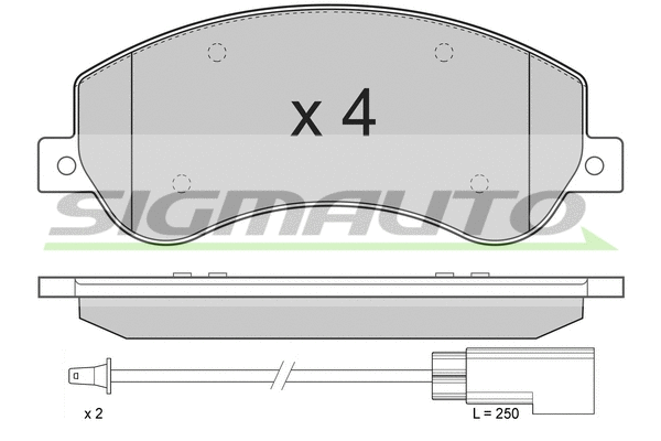 Brake Pad Set, disc brake (SPB274)