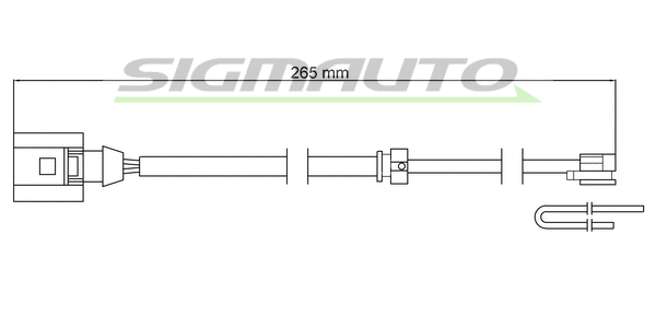 Warning Contact, brake pad wear (WI0927)