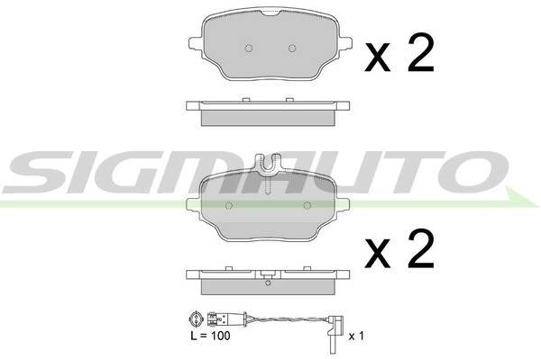 Brake Pad Set, disc brake (SPB882)