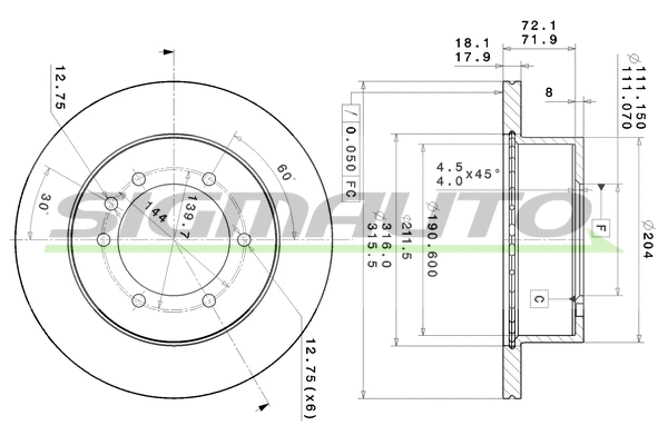 Brake Disc (DBA976V)