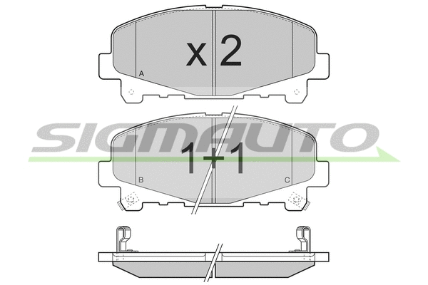 Brake Pad Set, disc brake (SPB373)