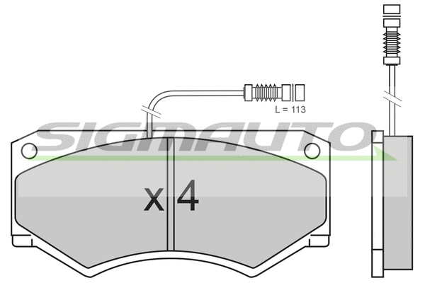 Brake Pad Set, disc brake (SPA486)