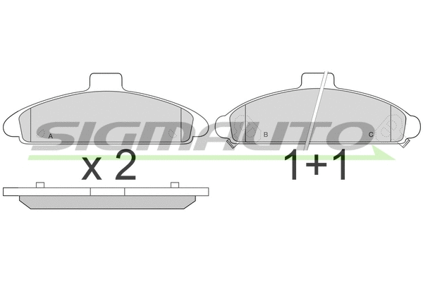 Brake Pad Set, disc brake (SPA579)