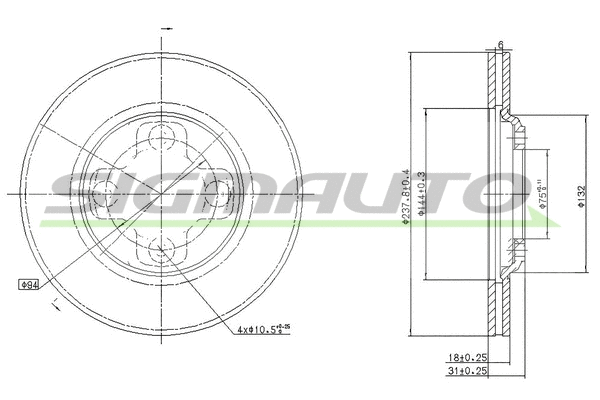 Brake Disc (DBA195S)