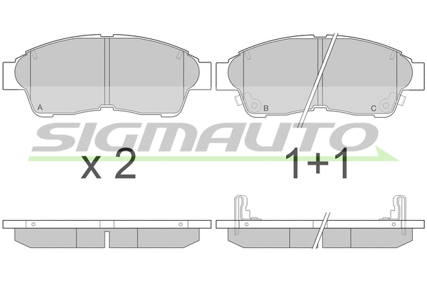 Brake Pad Set, disc brake (SPA526)