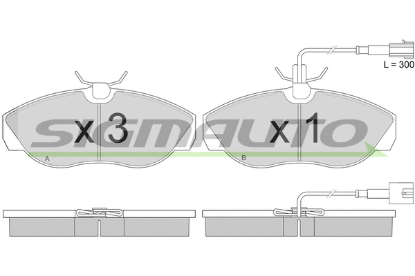 Brake Pad Set, disc brake (SPA888)