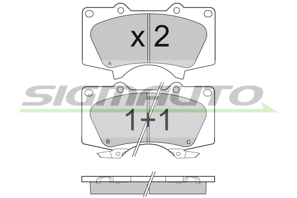 Brake Pad Set, disc brake (SPB139)