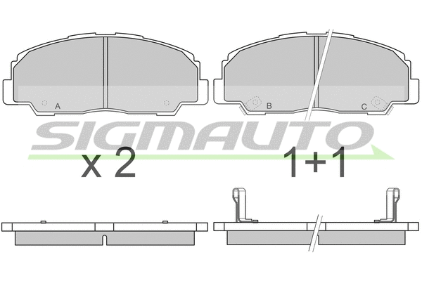 Brake Pad Set, disc brake (SPA639)