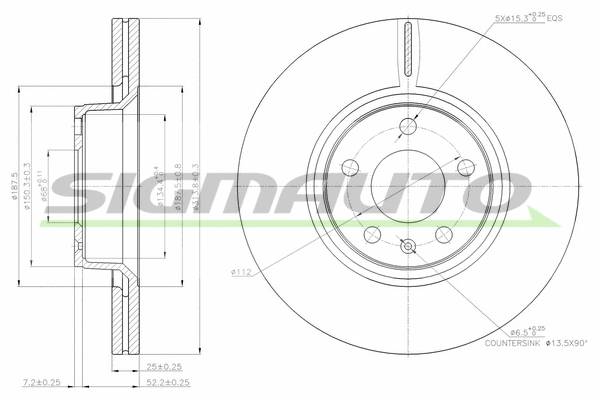 Brake Disc (DBB291V)