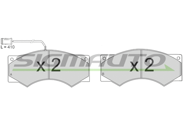 Brake Pad Set, disc brake (SPT266)