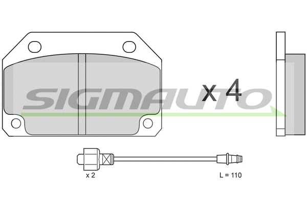 Brake Pad Set, disc brake (SPA154)