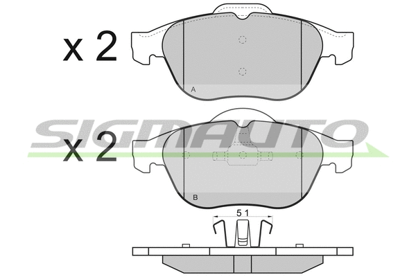 Brake Pad Set, disc brake (SPA970)