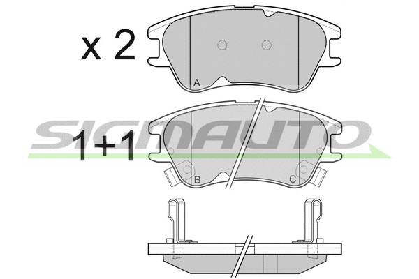 Brake Pad Set, disc brake (SPB138)