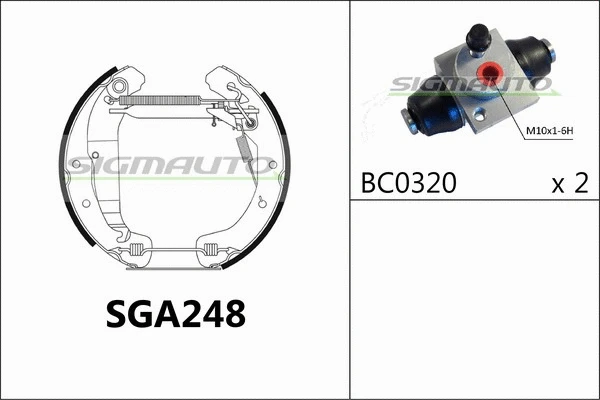 Brake Shoe Set (SGA248)