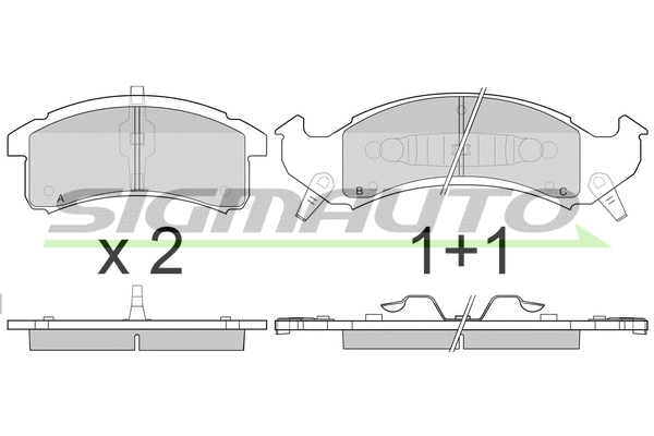 Brake Pad Set, disc brake (SPA789)
