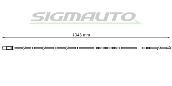 Warning Contact, brake pad wear (WI0752)