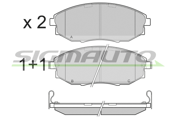 Brake Pad Set, disc brake (SPB399)