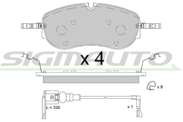 Brake Pad Set, disc brake (SPB911)