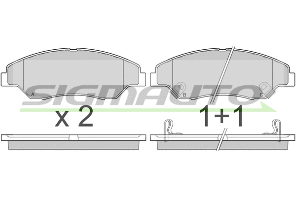 Brake Pad Set, disc brake (SPA911)