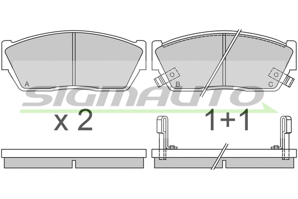 Brake Pad Set, disc brake (SPA288)