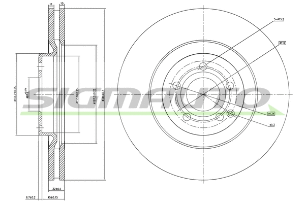 Brake Disc (DBB318V)