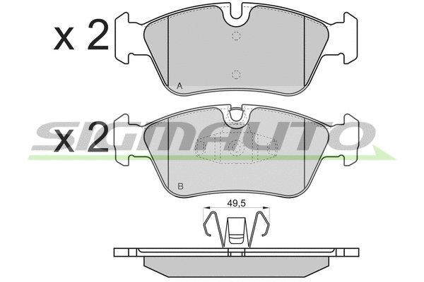 Brake Pad Set, disc brake (SPB193)