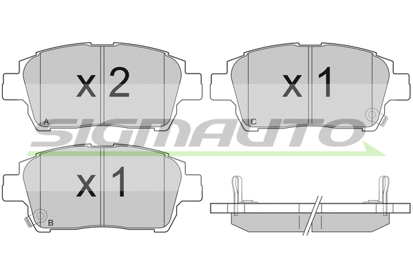 Brake Pad Set, disc brake (SPA931)