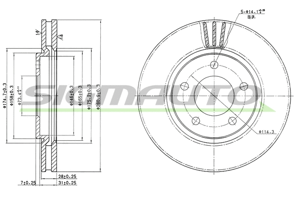 Brake Disc (DBB214V)