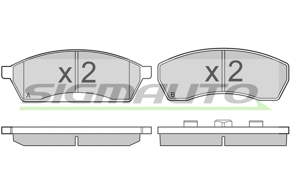 Brake Pad Set, disc brake (SPA764)