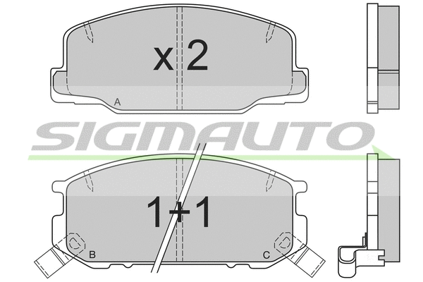 Brake Pad Set, disc brake (SPA537)
