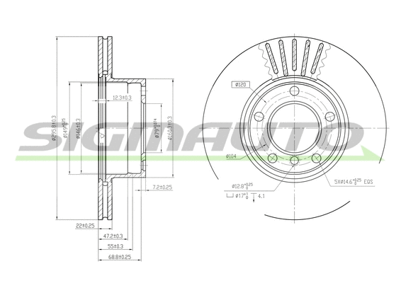 Brake Disc (DBA834V)
