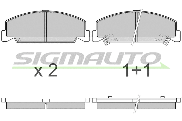 Brake Pad Set, disc brake (SPA634)