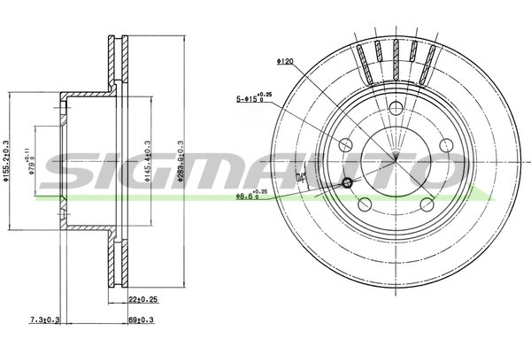 Brake Disc (DBA173V)