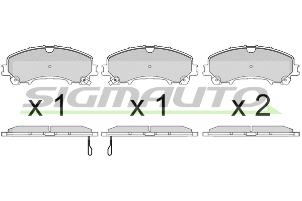 Brake Pad Set, disc brake (SPB638)