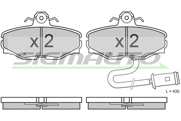 Brake Pad Set, disc brake (SPA454)