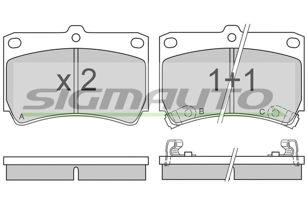 Brake Pad Set, disc brake (SPA489)