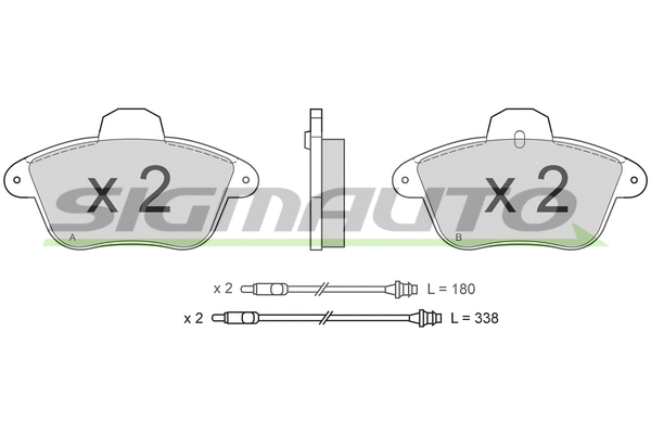Brake Pad Set, disc brake (SPA521)
