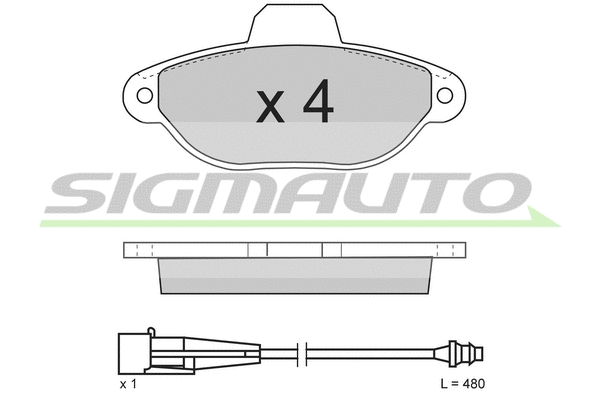 Brake Pad Set, disc brake (SPA626)