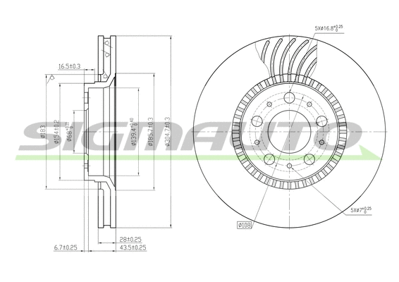 Brake Disc (DBB078V)