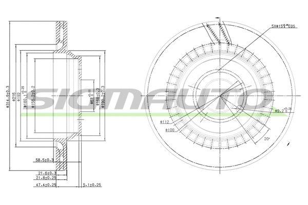 Brake Disc (DBB906V)