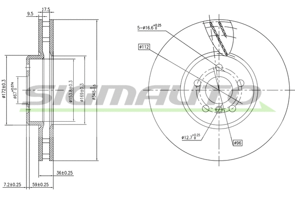 Brake Disc (DBC625VRD)