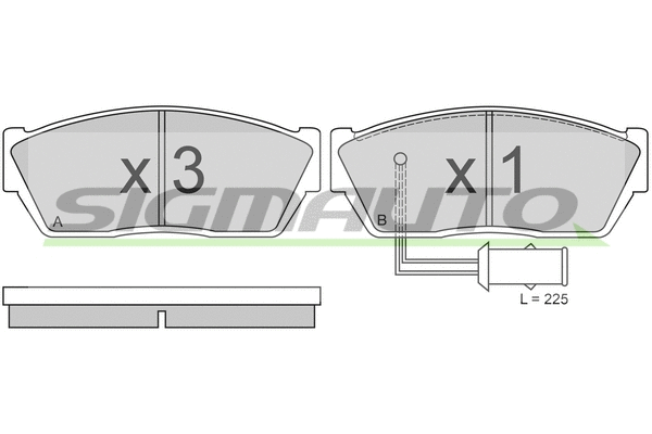 Brake Pad Set, disc brake (SPA355)