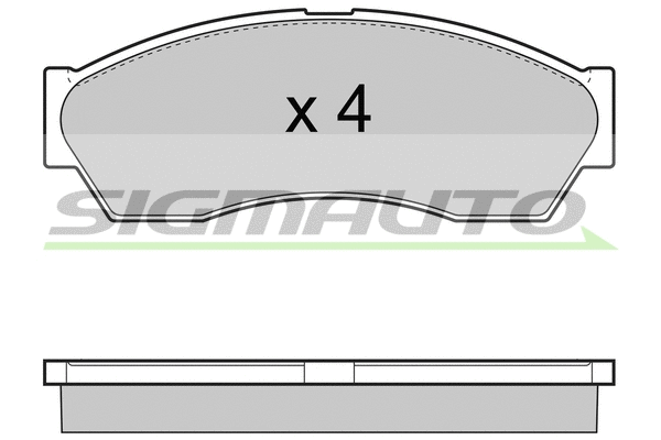 Brake Pad Set, disc brake (SPB434)