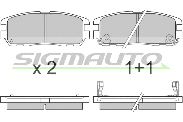 Brake Pad Set, disc brake (SPA581)