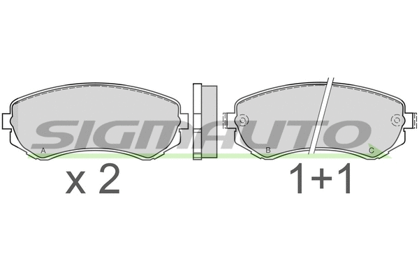 Brake Pad Set, disc brake (SPA473)