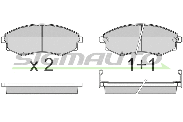 Brake Pad Set, disc brake (SPA494)